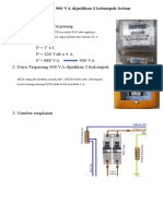 Daya Terpasang 900 VA Dijadikan 2 Kelompok Beban