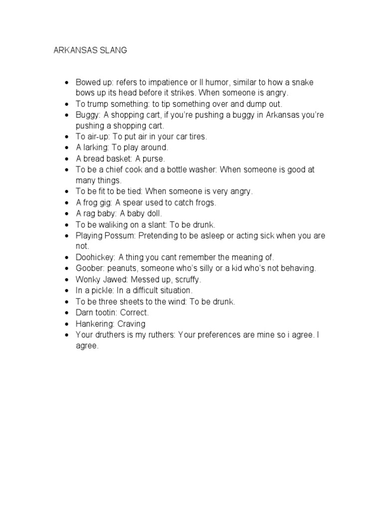 Arkansas Slang PDF