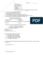 Statistics and Probability - Test