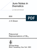 [Lecture Notes in Mathematics №830] James A. Green (auth.) - Polynomial Representations of GLn (1980, Springer) [10.1007_BFb0092296] - libgen.li