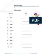 Past Tense of Irregular Verbs