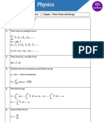 Work, Energy and Power - Formulae Sheet - 11th - CBSE - Work, Power and Energy - Formulae Sheet