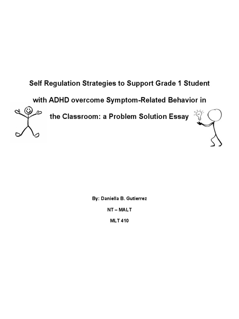 Self regulation strategies to support grade 1 students with adhd