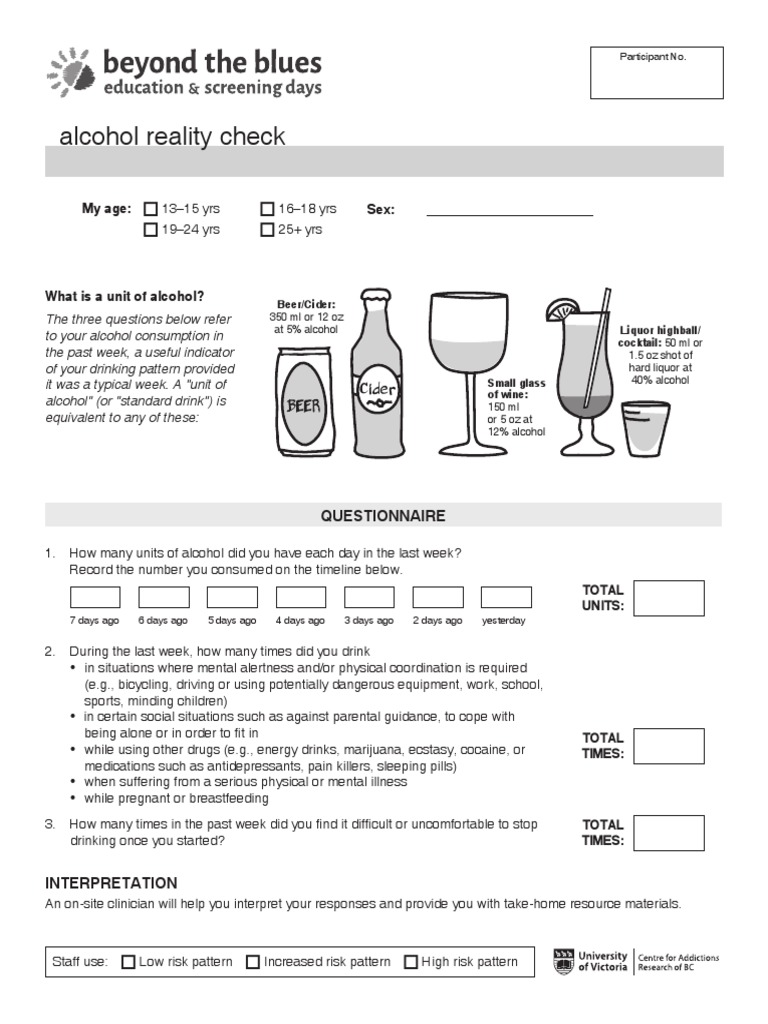 Arc Questionnaire PDF Alcoholic Beverages Health Care