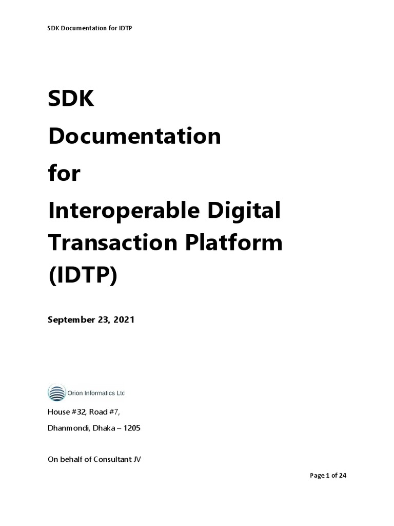 Sdk v2 2 documentation for idtp pdf software engineering service