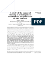 A Study of The Impact of Training in A Management Development Program Based On 360 Feedback