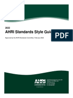 AHRI Standards Style Guide 2022