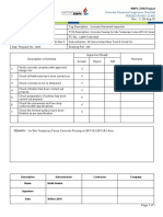 P055bzor-0051-Q-405 Concrete Placement Inspection Checklist