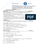 BACALAUREAT-M - Tehnologic MATEMATICĂ - SIMULARE 3.02.2023: Inspectoratul Școlar Județean Vrancea