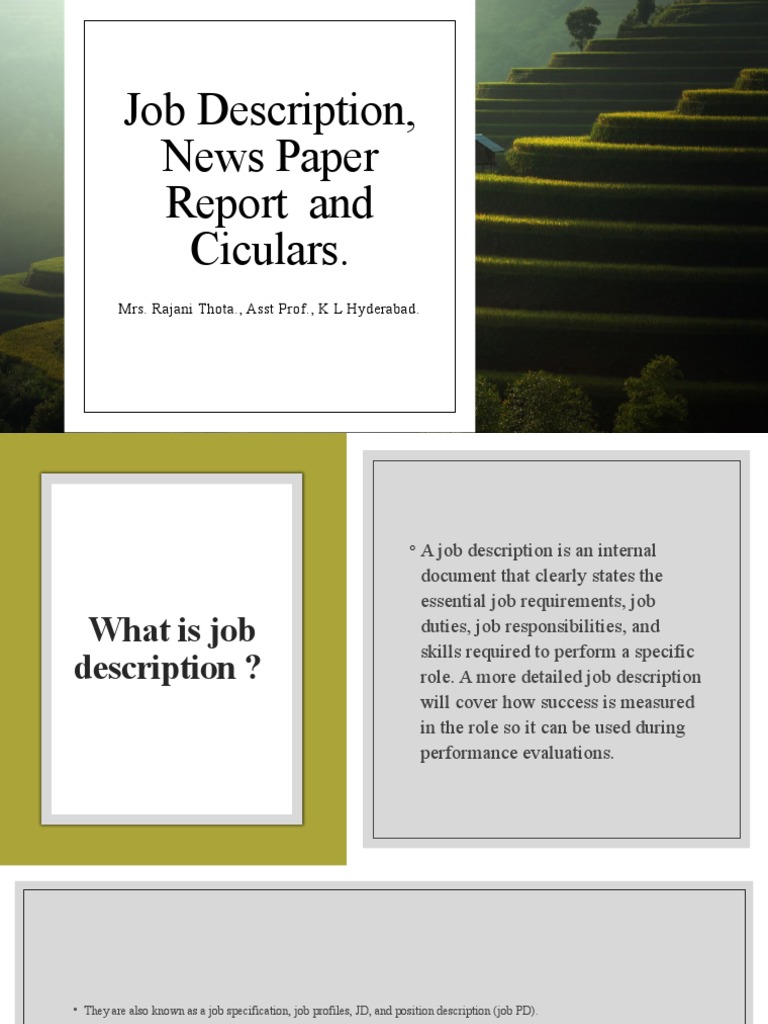 Job Description and Circulars Overview | PDF | News | News Media