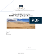 Acção geológica do vento: erosão, transporte e formação de dunas
