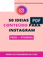 50 ideias conteúdo Instagram