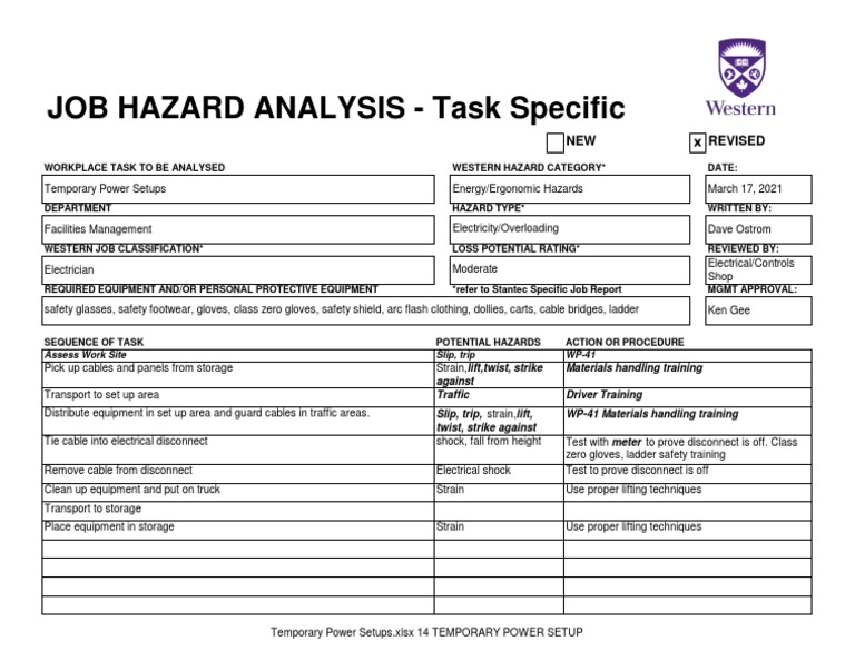 Temp Power Setup | PDF | Personal Protective Equipment | Occupational ...