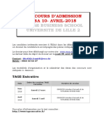 Concours Admission MBA ESAA