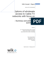 Study Options of Wholesale Access To Cable TV 2015-02-05