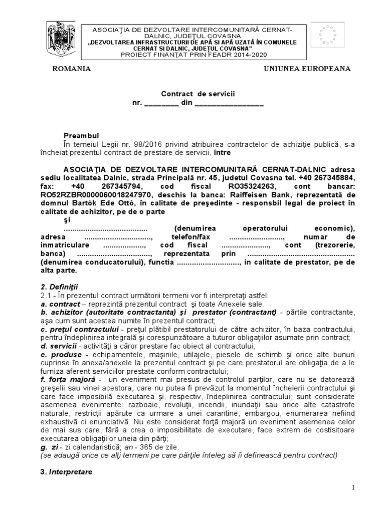 Model Contract | PDF
