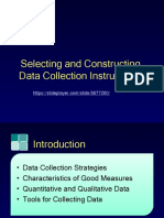 Selecting and Constructing Data Collection Instruments
