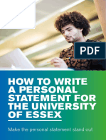 Personal Statement Writing Guide