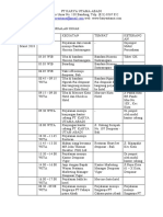 Jadwal Kegiatan Perjalan Dinas