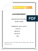 R.E 2046 Grade 12 Work 2022 PDF