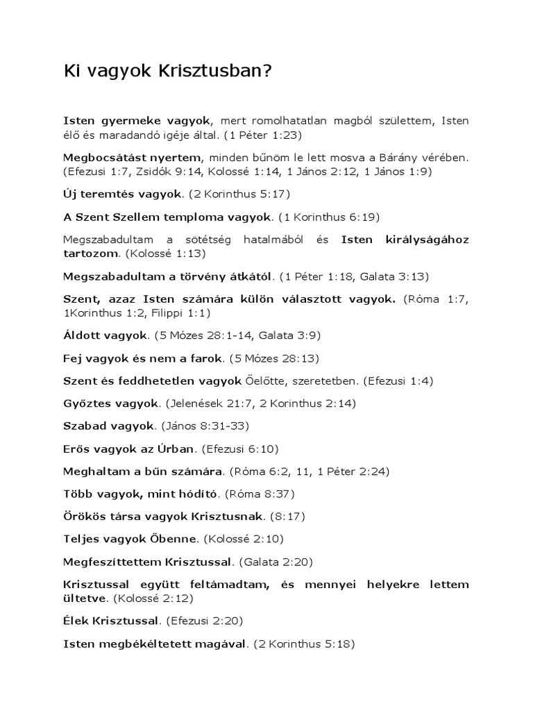 Ki Vagyok Krisztusban | PDF