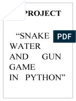 Snake, Water & Gun Project