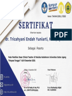 Sertifikat Dr. Tri-Pelatihan Dasar Clinical Teacher