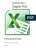 Chapter Five-Microsoft Excel 2010