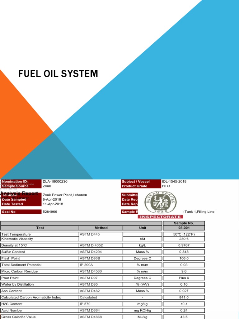 Fuel Oil System PDF Combustion Alkane
