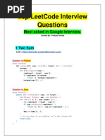 Top LeetCode Interview Questions