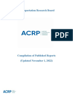 ACRP Compilation of Published Reports (Updated November 01, 2022)
