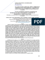 The Influence of Nutrition Science Learning On Students On The Consumption Attitude