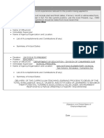 Pds Worksheet Form