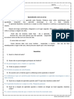 Interpretacao de Texto Aprendendo Com Os Erros 5º Ou 6º Ano Com Respostas