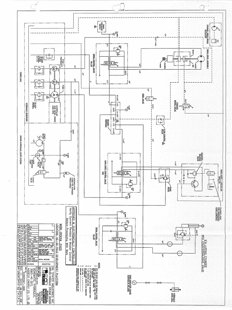 Data Book Pedestal Crane Hydrolic Schematic PDF