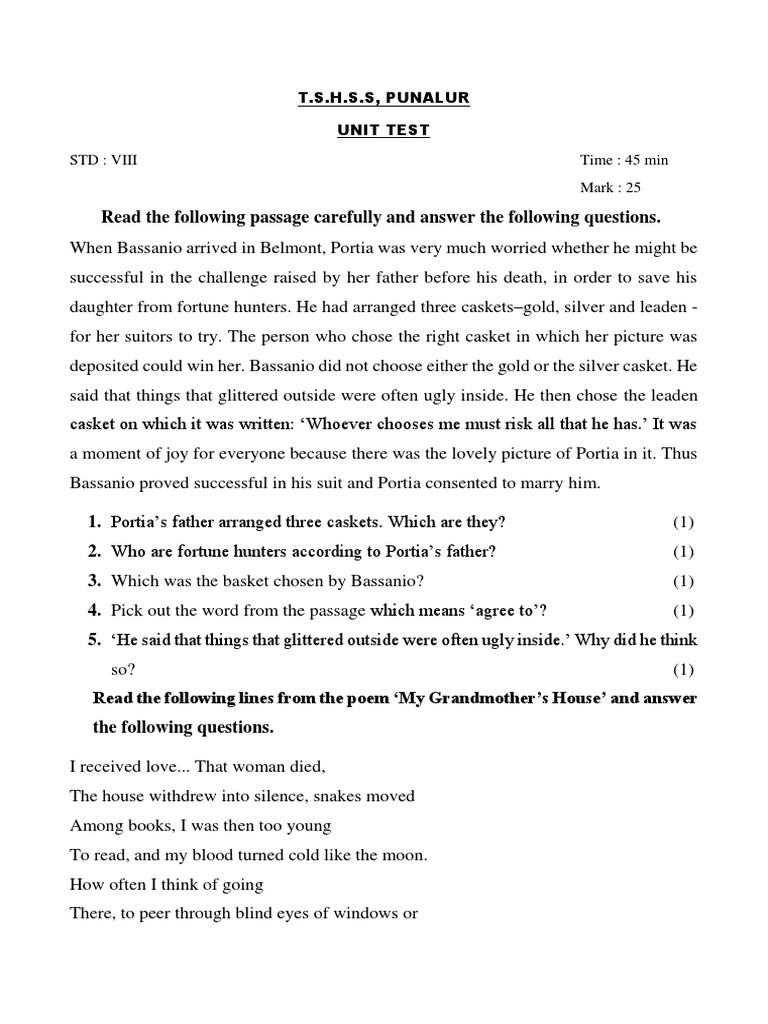 Test Paper-1 | PDF