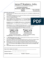 Sri Chaitanya IIT Academy JEE Main Test