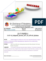 Sri Chaitanya IIT Academy Model Paper