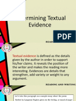 Determining Textual Evidence (1)