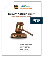Essay Assignment - LAW102 