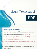 BACKTRACKING ALGORITHM FOR SOLVING THE BICYCLE LOCK COMBINATION PROBLEM