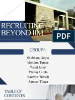 Recruiting Beyond IIM's