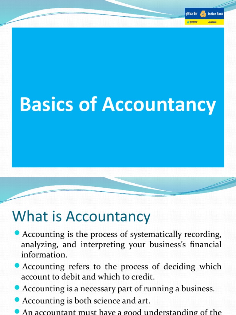 Basics of Accountancy | PDF | Debits And Credits | Bookkeeping