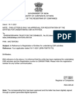 CSR Approval Letter