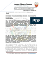 Resolución de Alcaldía No 008-2023 aprueba PMI Municipalidad Upahuacho 2023-2025