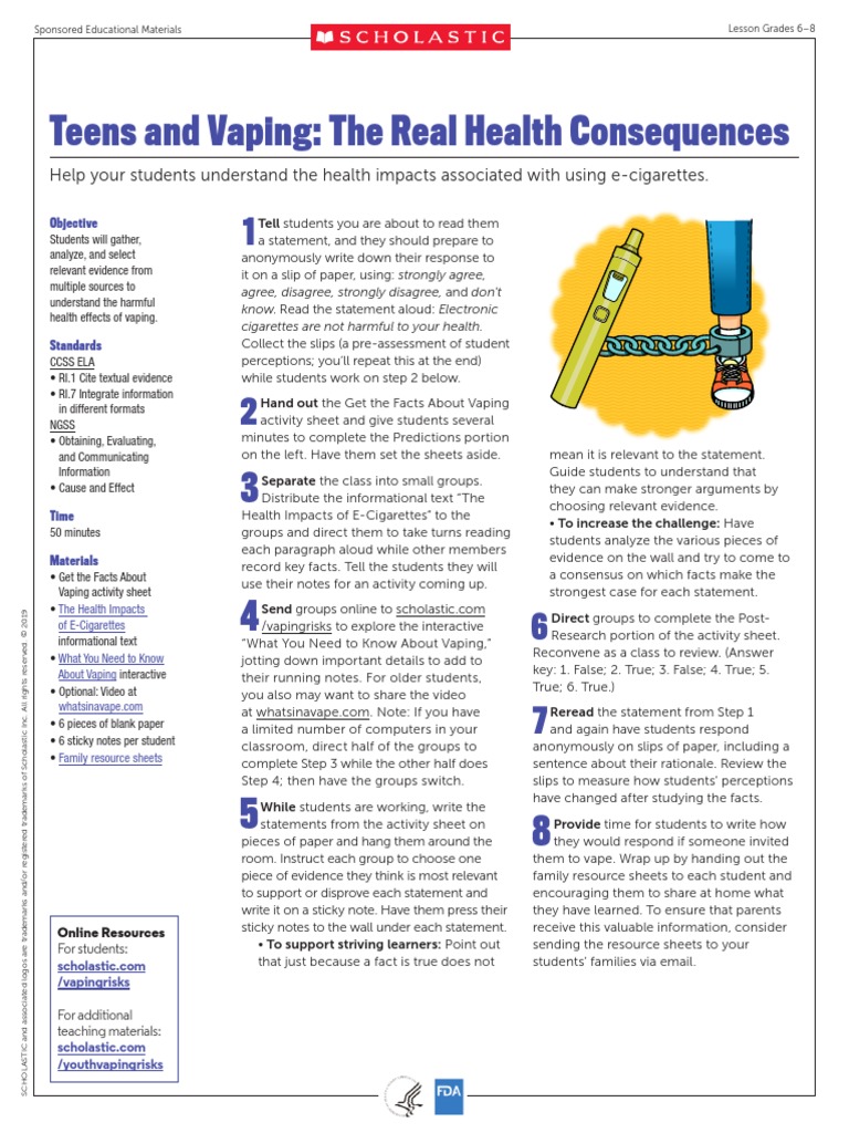 tobacco webquest answer key Drugs, Alcohol & the Teen Brain: A Vaping Webquest | TPT
