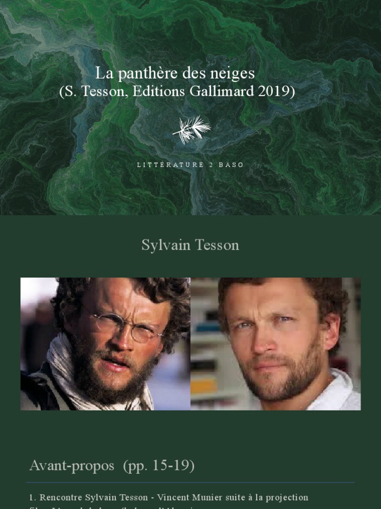 La Panthère Des Neiges S. Tesson Complet Télécharger gratuitement PDF