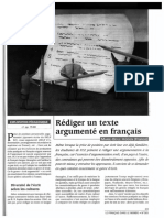 FDLM rédiger un texte argumenté