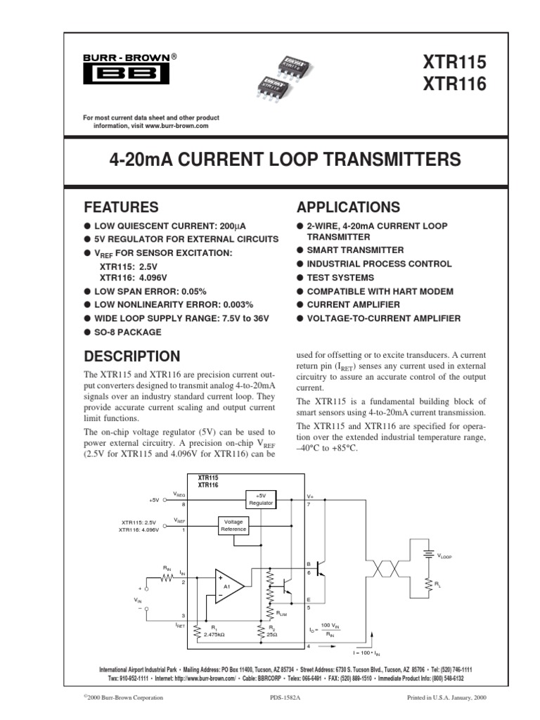 XTR115 | PDF | Electronic Circuits | Diode