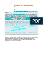 L'expression de L'intensité, de La Quantité, de La Comparaison - Clés